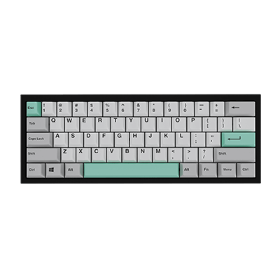 CyberPowerPC Full 121 Key Dye Sub Keycap Set - Light Tiffany (Keyboard not included)