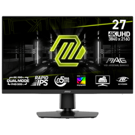 27" MSI MAG 272URDF E16 3840 x 2160 (UHD) at 160Hz & Dual Mode 1920 x 1080 (FHD) at 320Hz, RAPID IPS, 0.5ms (GtG) Gaming Monitor