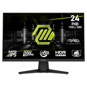 24" MSI MAG 244F 1920 x 1080 (FHD) Rapid IPS 0.5ms (GtG) 200Hz, HDR Ready, FreeSync™ Premium Gaming Monitor